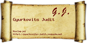 Gyurkovits Judit névjegykártya
